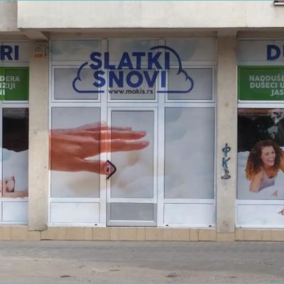 brendiranje izloga, izrada reklmanih natpisa za firme, Beograd, Novi Sad, ns reklamdžija