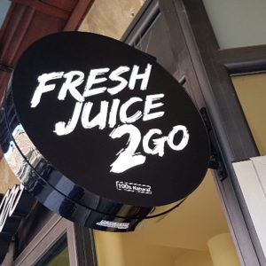 Frech-Juice-2go obostrani svetleci displej, svetlece reklame Beograd