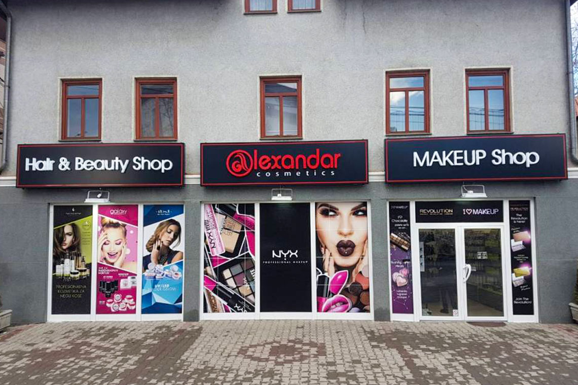 Alexandar Cosmetics Izrada Svetle Ih Reklama   Aleksandar Izlog 